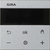 Gira 539326 System 3000 Raumtemperaturregler Display System 55 Farbe Alu