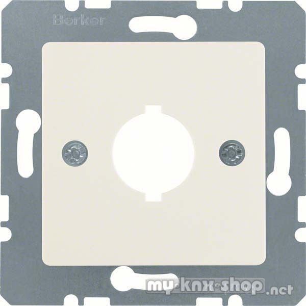 Berker 143102 Zentralplatte für Melde- und Befehlsgerät Ø 18,8 mm Zentralplattensystem weiß, glänzen