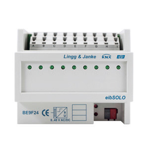 Lingg&Janke 89506SEC KNX Secure Binäreingang 9-fach, Signaleingang 24V AC/DC, 6 TE BE9F24-SEC