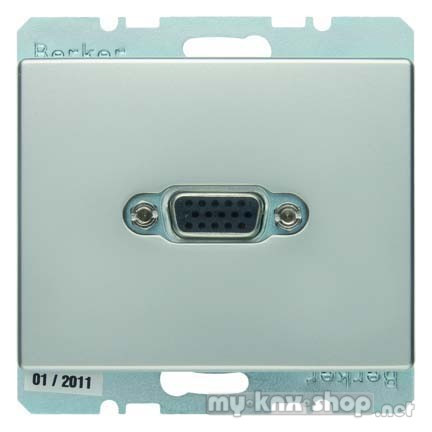 Berker 3315419004 VGA Steckdose mit Schraub-Liftklemmen Arsys edelstahl, lackiert