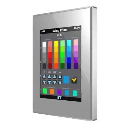 Zennio ZVI-Z41PRO-S Kapazitives Farb-Touchpanel mit IP-Schnittstelle Z41 PRO Silber