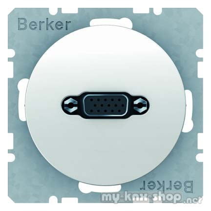 Berker 3315412089 VGA Steckdose mit Schraub-Liftklemmen R.1/R.3 polarweiß, glänzend