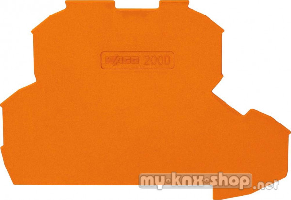 WAGO 2L-Abschlussplatte orange 2000-2292