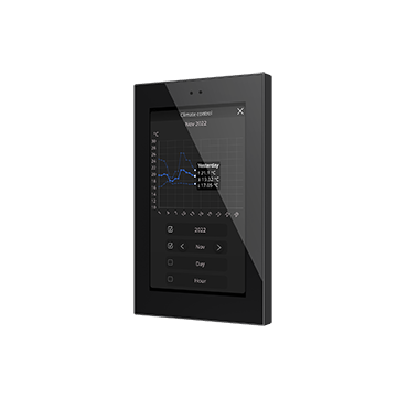 Zennio KNX Touchpanel Z50 Kapazitiv Farb 5 Zoll Rahmen schwarz
