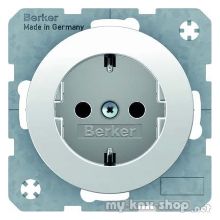 Berker 47232089 Steckdose SCHUKO R.1/R.3 polarweiß, glänzend