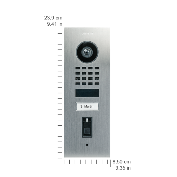DoorBird IP Video Türstation D1101FV Fingerprint 50 Unterputz, Edelstahl V2A, gebürstet, 1 Ruftaste,