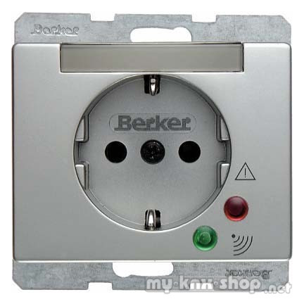 Berker 41529004 Steckdose SCHUKO mit Überspannungsschutz Arsys edelstahl, lackiert
