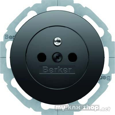 Berker 6765792045 Steckdose mit Schutzkontaktstift Serie R.classic schwarz, glänzend