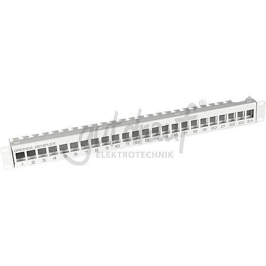 Patchpanel Modular 24-Port,1HE Farbe: RAL 7035