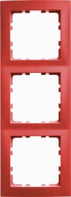 Berker 10138962 Rahmen 3fach S.1 rot, glänzend