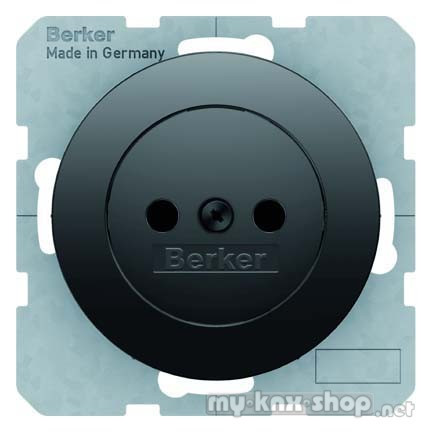 Berker 6167032045 Steckdose ohne Schutzkontakt R.1/R.3 schwarz, glänzend
