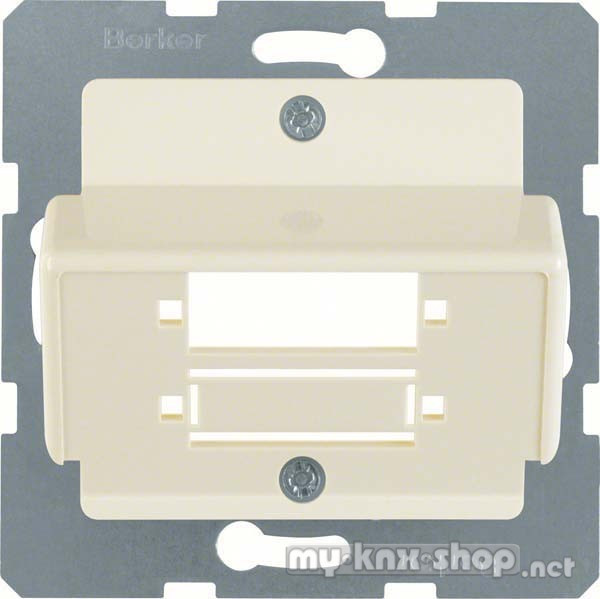 Berker 148002 Zentralplatte für LWL-Kupplungen Duplex SC Zentralplattensystem weiß, glänzend