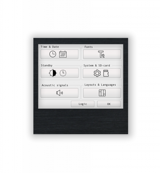 Arcus eds Touch IT SMART SAB geschliffen TFT 3,5" Color-Touch-Display, IR Sensor, Alu geschliffen bl