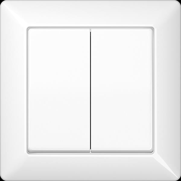 Jung AS590-5WW Abdeckung, volle Platte, für Serien-Wippschalter, Serien-Tastsch., Doppel-Wechsel-Wip