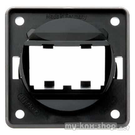 Berker 9455905 Tragplatte für 2 MINI-COM Module IntegroEinsätze schwarz, glänzend