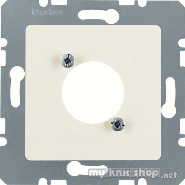Berker 141202 Zentralplatte für XLR-Rundsteckverbinder D-Serie Zentralplattensystem weiß, glänzend
