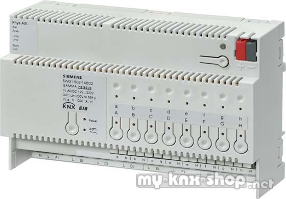 Siemens Kombi-Schaltaktor 8fach, AC 12-230V 16 A 5WG1502-1AB02