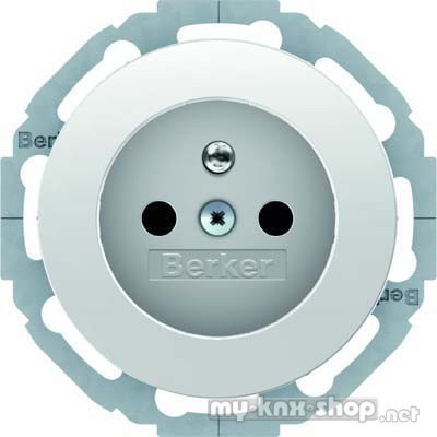 Berker 6765792089 Steckdose mit Schutzkontaktstift Serie R.classic polarweiß, glänzend