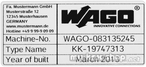 WAGO Etikett si 44x99mm 500Stck/Roll 210-804