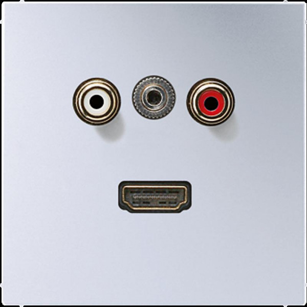 Jung MAAL1082 Cinch Audio, Miniklinke 3,5 mm und HDMI, Tragring, Schraubbefestigung