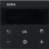 Gira 5393005 System 3000 Raumtemperaturregler Display System 55 Schwarz matt