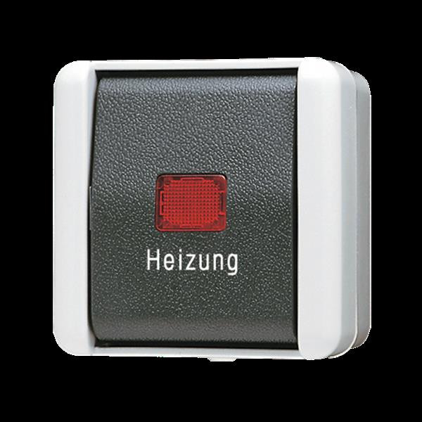 Jung 806HW Heizungsschalter, 10 AX, 250 V ~, rotes Lichtaustr., Universal Aus-Wechsel