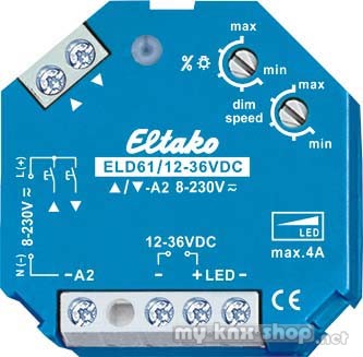 Eltako LED-Dimmschalter 12-36V DC ELD61/12-36V DC