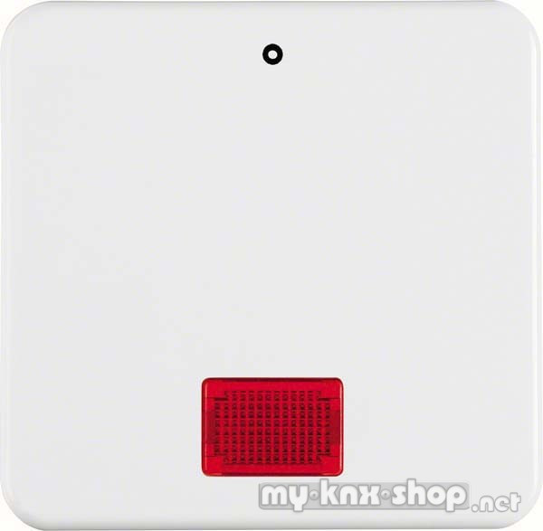 Berker 155809 Wippe mit roter Linse und Aufdruck "0" wg Up IP44 polarweiß, glänzend