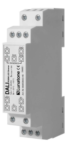 Lunatone 89453843-HS DALI DT8 RGBW PWM 16A CV 12-48 VDC LED Dimmer REG