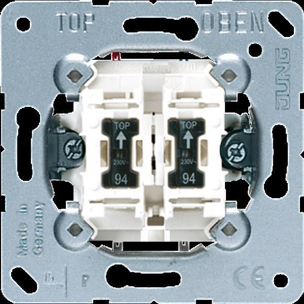 Jung 505KOU5 Wipp-Kontrollschalter, 10 AX, 250 V ~, Serie, 2 Glimmlampen