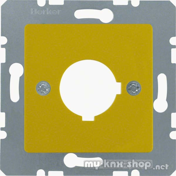 Berker 143207 Zentralplatte für Melde- und Befehlsgerät Ø 22,5 mm Zentralplattensystem gelb, glänzen