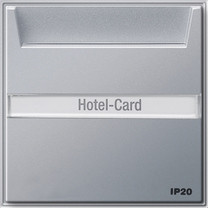 Gira 014065 Hotel-Card-Taster 10 A 250 V mit Beschriftungsfeld IP20 Wechsler 1-polig Farbe Alu