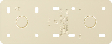 Gira 008313 Montageplatte 3-fach Aufputz cremeweiß