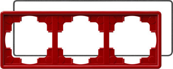 Gira 025343 Rahmen IP21 3f rot S-Color