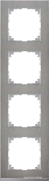 Merten Decor-Rahmen 4-fach Edelstahl/aluminium MEG4040-3646