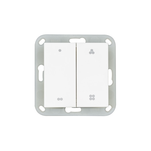 Opus 55 Wandsender-Modul für Apple Home Kit mit Serienwippe polarweiß