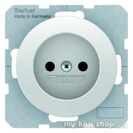 Berker 6167032089 Steckdose ohne Schutzkontakt R.1/R.3 polarweiß, glänzend