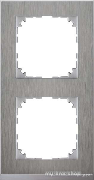 Merten Decor-Rahmen 2-fach Edelstahl/aluminium MEG4020-3646