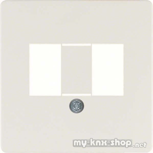 Berker 145802 Zentralplatte mit TAE Ausschnitt Zentralplattensystem weiß, glänzend