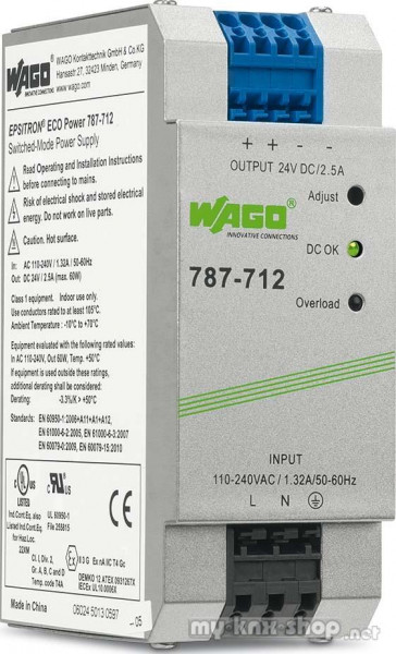 WAGO Stromversorgung 24VDC 2,5A 787-712