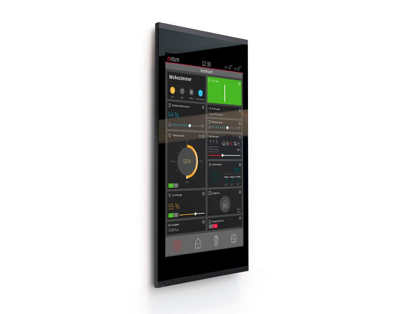 PEAKnx Controlmicro POE Panel (8'' KNX Touch Panel inkl. Visualisierung) schwarz/schwarz