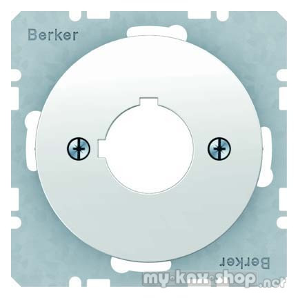 Berker 14322089 Zentralplatte für Melde- und Befehlsgerät Ø 22,5 mm Zentralplattensystem polarweiß,