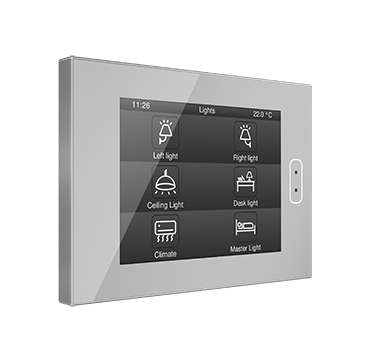 Zennio ZVI-Z40-S Kapazitives Touchpanel mit 4,1 Zoll Display silber