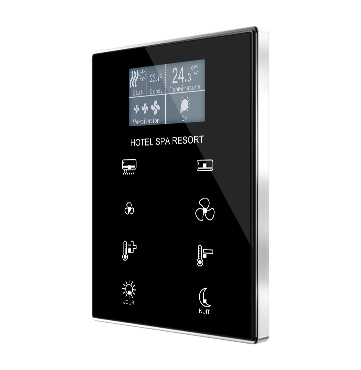 Zennio Kapazitives Touchpanel TMD-Display One - 8 Tasten - Display - Thermostat - Chrome Rahmen (Cus