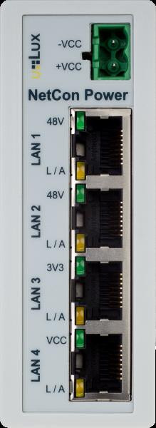 u::Lux 10962 NetCon Power Stromversorgung und 4 - fach Netzwerk - Switch