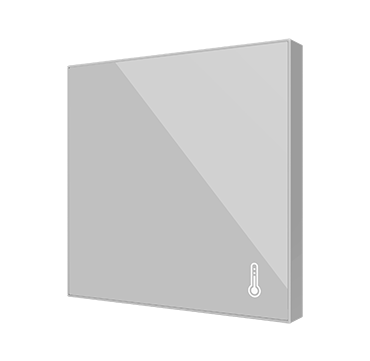 Zennio Flat AmbienT. Temperaturfühler (Standard Design) Silber