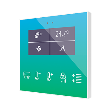 Zennio Flat Display v2. Kapazitiver Taster mit Display und Feuchtigkeitssensor