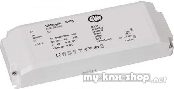 EVN Lichttechnik LED-Netzgerät 12VDC 1-50 Watt SLK 120 50