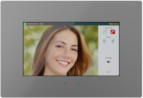 Iddero 7 Zoll KNX Touchpanel mit IP & Türkommunikation HC3 classic grau