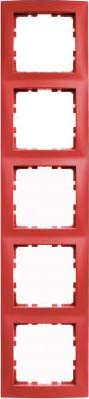 Berker 10158962 Rahmen 5fach S.1 rot, glänzend
